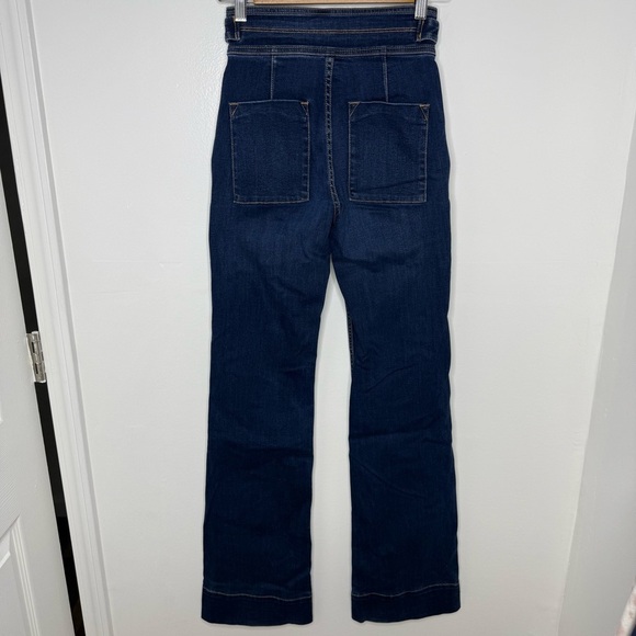 CURRENT / ELLIOT Dark Wash Wide Leg Western Style Jeans - Picture 6 of 7